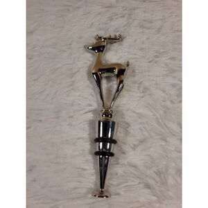 Mud Pie 'Tis The Season Metal Deer Bottle Topper